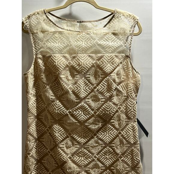Adrianna Papell Lightweight Cream
Embroidered Lace Sheath Dress
Lined Sz 10 NEW‎ - Picture 2 of 9